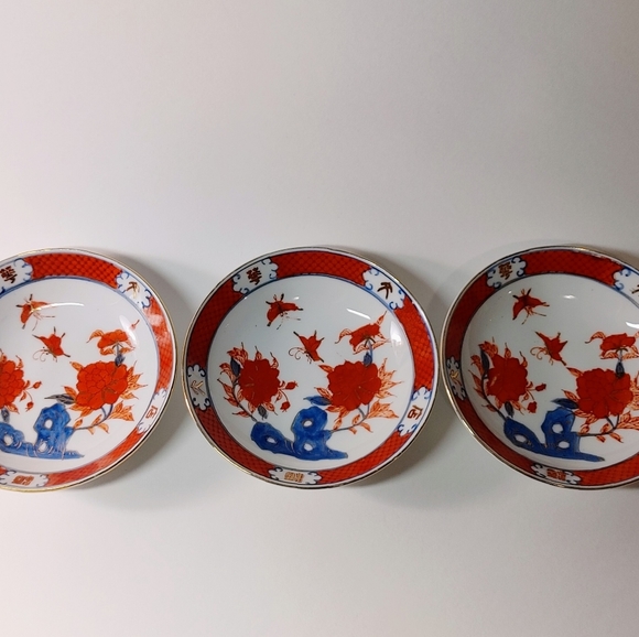 Set of 3 - Vintage Saucers with Asian motifs - Picture 6 of 6